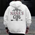 Granddaughter Nanas Girl Men Zip Up Hoodie Back Print, funny design