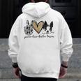 Peace Love Boston Terrier Boston Terrier Lover Dog Mom Men Zip Up Hoodie Back Print, Couple Gifts, Mom Gifts, Boston Terrier Mom Gifts, funny design
