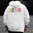 School Psychologist Rainbow Psychology Teacher Men Zip Up Hoodie Back Print, funny design