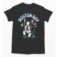 Boston Terrier Boy Cute Cartoon Dog Owner Pet Boston Terrier Unisex T-Shirt, trending gift