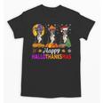 Boston Terrier Dog Halloween Christmas Hallothanksmas Men Women Kids Unisex T-Shirt, Boston Terrier Christmas Gifts, Boston Terrier Halloween Gifts, trending gift