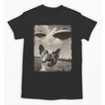 Boston Terrier Dog UFO Alien Extraterrestrial Selfie Unisex T-Shirt, trending gift