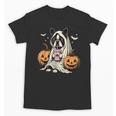 Boston Terrier Ghost Boo Halloween Costume Spooky Season Unisex T-Shirt, Boston Terrier Ghost Gifts, Boston Terrier Halloween Gifts, trending gift