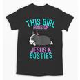 Boston Terrier This Girl Runs On Jesus And Boston Terriers Unisex T-Shirt, trending gift
