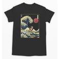 Boston Terrier Japanese Kanagawa Wave Surf Dog Unisex T-Shirt, trending gift