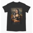 Boston Terrier Mona Lisa Painting Art Dog Mom Dad For Men Women Kids Unisex T-Shirt, Couple Gifts, Mom Gifts, Boston Terrier Dad Gifts, Boston Terrier Mom Gifts, trending gift
