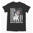Boston Terrier Papa Cool Dog Lover USA American Flag Men Women Unisex T-Shirt, American Boston Terrier Gifts, trending gift