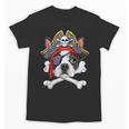 Boston Terrier Pirate T Shirt Jolly Roger Crossbones Skull Unisex T-Shirt, trending gift