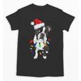 Boston Terrier Santa Christmas Lights Xmas Dog Lover Men Women Kids Unisex T-Shirt, Boston Terrier Christmas Gifts, trending gift