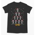 Boston Terrier Santa Hat Xmas Light Men Women Christmas Tree Unisex T-Shirt, Boston Terrier Christmas Gifts, trending gift