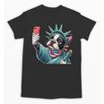 Boston Terrier Selfie Statue Of Liberty 4th Of July American Unisex T-Shirt, American Boston Terrier Gifts, Boston Terrier 4th Of July Gifts, trending gift