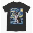 Boston Terrier Van Gogh Starry Night Unisex T-Shirt, trending gift
