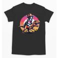 Boston Terrier Wearing A Cowboy Hat On T-Rex Unisex T-Shirt, trending gift