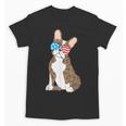 Brindle Boston Terrier Dog Patriotic Shirt USA Flag Unisex T-Shirt, Patriotic Boston Terrier Gifts, trending gift