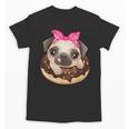 Cute Pug Shirt Donut Girls Dog Unisex T-Shirt, trending gift