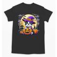 Halloween Boston Terrier Dog Breed With Jack O' Lantern Art Unisex T-Shirt, Boston Terrier Halloween Gifts, trending gift