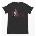 Heartbeat Boston Terrier Dog Unisex T-Shirt, trending gift