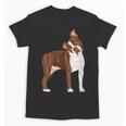 Red Boston Terrier Dog Unisex T-Shirt, trending gift
