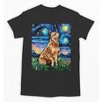 Red Heeler Starry Night Cattle Dog Colorful Art By Aja For Men Women Girls Kids Unisex T-Shirt, trending gift