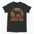 Retro Boston Terrier Dad Dog Owner Pet Bostie Father Unisex T-Shirt, Couple Gifts, Boston Terrier Dad Gifts, trending gift