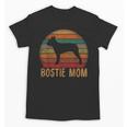 Retro Boston Terrier Mom Dog Mother Pet Bostie Mama Unisex T-Shirt, Couple Gifts, Mom Gifts, Boston Terrier Mom Gifts, trending gift