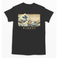 Surfing Boston Terrier Kanagawa Wave Japanese Dog For Men Women Kids Unisex T-Shirt, trending gift