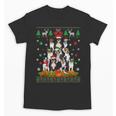 Ugly Sweater Christmas Tree Boston Terrier Dog Xmas Pajama Unisex T-Shirt, Boston Terrier Christmas Gifts, trending gift
