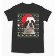Ugly Xmas Sweater Santa Boston Terrier Dog Christmas For Men Women Kids Unisex T-Shirt, Boston Terrier Christmas Gifts, trending gift