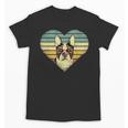 Vintage American Boston Terrier Lovers Valentine's Day Unisex T-Shirt, American Boston Terrier Gifts, trending gift