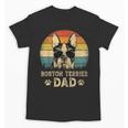 Vintage Boston Terrier Dad Dog Lovers Father's Day Tee Unisex T-Shirt, Couple Gifts, Boston Terrier Dad Gifts, trending gift