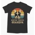 Vintage Boston Terrier Grandpa Dog Lovers Father's Day Unisex T-Shirt, trending gift