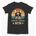 Vintage Boston Terrier Mom Dog Lovers Mother's Day Unisex T-Shirt, Couple Gifts, Mom Gifts, Boston Terrier Mom Gifts, trending gift