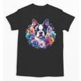 Watercolor Floral Boston Terrier Mama Dog Lover Mother's Day Unisex T-Shirt, trending gift