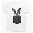 Boston Terrier Dog Puppy Dog In Pocket Cute Pet Lover Unisex T-Shirt, trending gift