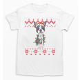 Boston Terrier Dog Santa Hat Men Kids Ugly Christmas Light Unisex T-Shirt, Boston Terrier Christmas Gifts, trending gift