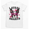 Boston Terrier Heart Glasses Girls Bostie Valentines Day Unisex T-Shirt, trending gift