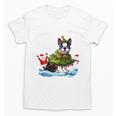 Boston Terrier Merry Christmas Tree Lights Dog X-Mas Dogs Unisex T-Shirt, Boston Terrier Christmas Gifts, trending gift