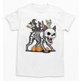 Boston Terrier Skeleton Mummy Witch Halloween Unisex T-Shirt, Boston Terrier Halloween Gifts, trending gift