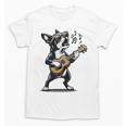 Dog Playing Guitar Singing Boston Terrier For Men Women Girls Kids Unisex T-Shirt, trending gift