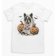 Halloween Boston Terrier Ghost Unisex T-Shirt, Boston Terrier Ghost Gifts, Boston Terrier Halloween Gifts, trending gift