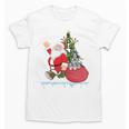 Santa Ugly Christmas Tree Lights Boston Terrier Dog Lover Unisex T-Shirt, Boston Terrier Christmas Gifts, trending gift