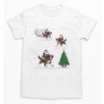 Xmas Lighting Tree Santa Riding Boston Terrier Christmas Unisex T-Shirt, Boston Terrier Christmas Gifts, Boston Terrier Riding Gifts, trending gift