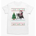 Xmas Tree Lighting Santa Riding Boston Terrier Christmas Unisex T-Shirt, Boston Terrier Christmas Gifts, Boston Terrier Riding Gifts, trending gift