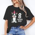 8 Years Old Birthday Boston Terrier Dog Lover 8th Party Kid Unisex T-Shirt, funny gift