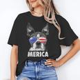 Boston Terrier 4th Of July Merica Men Women USA Flag Vintage Unisex T-Shirt, Boston Terrier 4th Of July Shirts, funny gift