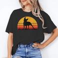 Boston Terrier Bostie Sunset Retro Dog Pet Mom Dad Unisex T-Shirt, Boston Terrier Dad Shirts, Boston Terrier Mom Shirts, funny gift