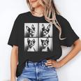 Boston Terrier Dogs With Sunglasses Photo Pets Meme Unisex T-Shirt, funny gift