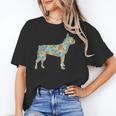 Boston Terrier Flower Silhouette Floral Dog Men Women Girls Kids Unisex T-Shirt, funny gift