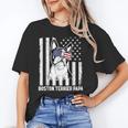 Boston Terrier Papa Cool Dog Lover USA American Flag Men Women Unisex T-Shirt, American Boston Terrier Shirts, funny gift