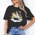 Boston Terrier Riding Unicorn Boys Girls Kids Rainbow Unisex T-Shirt, Boston Terrier Riding Shirts, funny gift